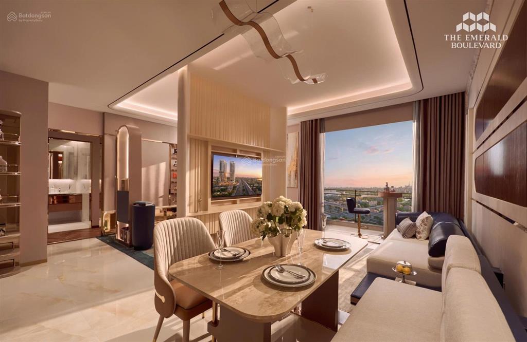 The emerald boulevard căn hộ 2pn 1wc 59m2 view ngoại khu hướng đông bắc, bàn giao full nội thất