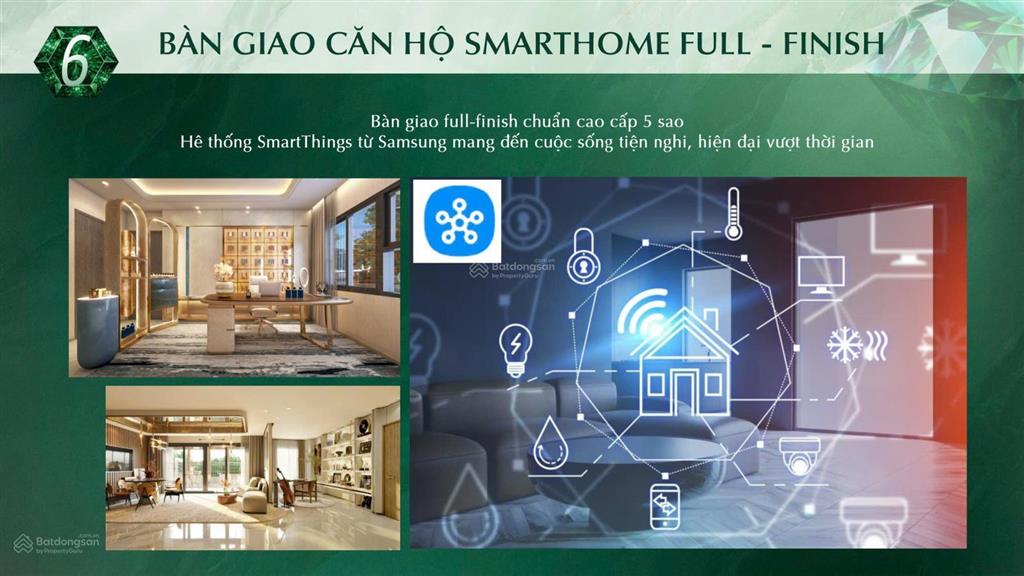 The emerald boulevard căn hộ 2pn 1wc 59m2 view ngoại khu hướng đông bắc, bàn giao full nội thất