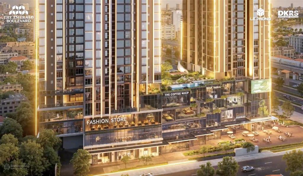 The emerald boulevard căn hộ 2pn 1wc 59m2 view ngoại khu hướng đông bắc, bàn giao full nội thất