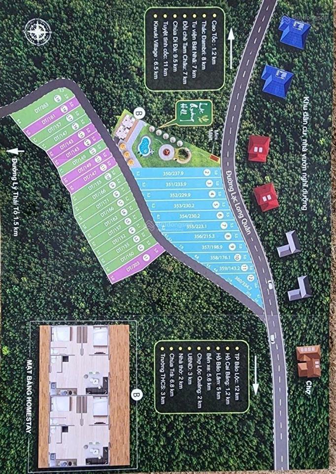 8,5 tỷ trọn gói 891m2 đất + homestay 9 phòng đang hoạt động + hồ bơi tại bảo lâm, lâm đồng
