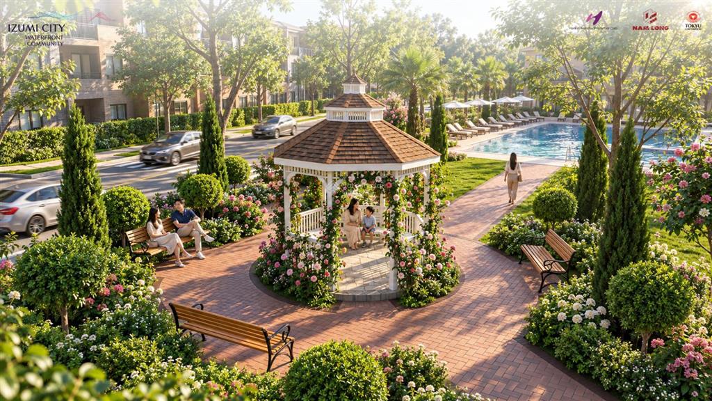 Izumi canaria  biệt thự song lập đối diện clubhouse