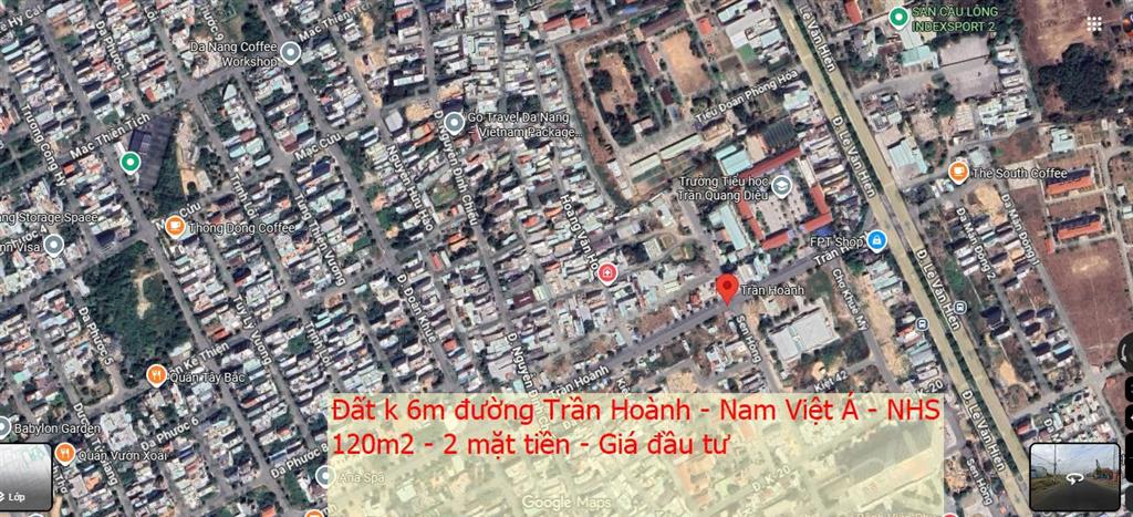 Cần bán Lô đất 2 mặt tiền kiệt  6m - Đường Trần Hoành - Khuê Mỹ - Ngũ Hành Sơn - Diện