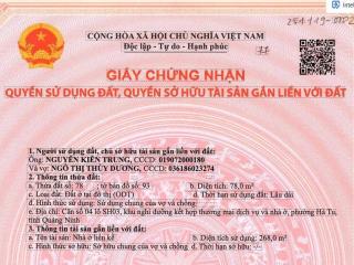 Chính chủ cần bán gấp căn nhà liền kề nằm ngay trên trục chính đắc địa nhất dự án Khe Cá