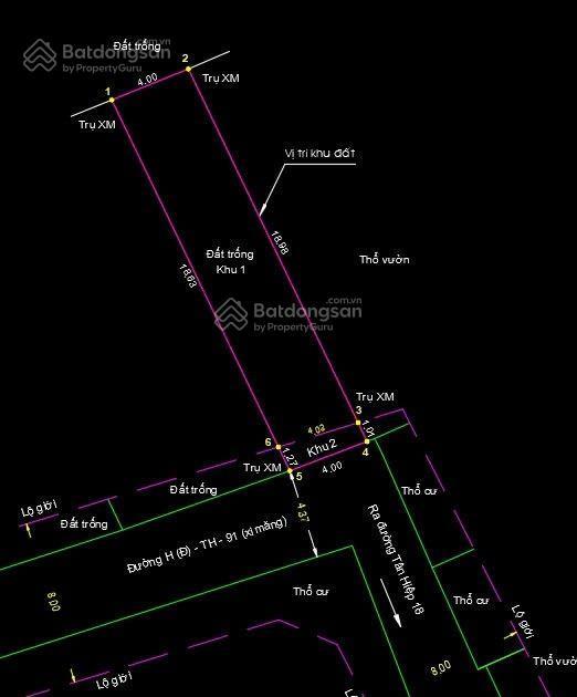 Bán đất tại xã tân hiệp, hóc môn, hồ chí minh, 2,15 tỷ, 80 m2 (trong đó 75 m2 đất ở)
