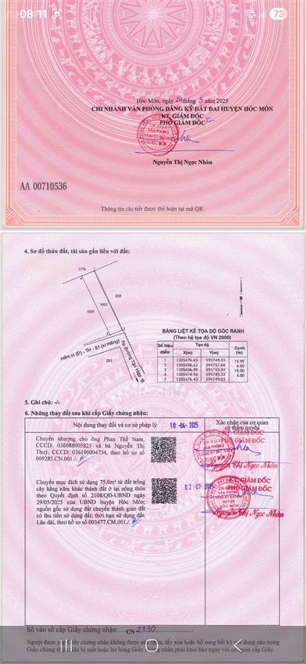 Bán đất tại xã tân hiệp, hóc môn, hồ chí minh, 2,15 tỷ, 80 m2 (trong đó 75 m2 đất ở)