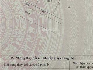 Bán lô đất đẹp diện tích 118.8m2 mặt tiền rộng 9.62m hai mặt tiền view khu đô thị hinode hoài đức