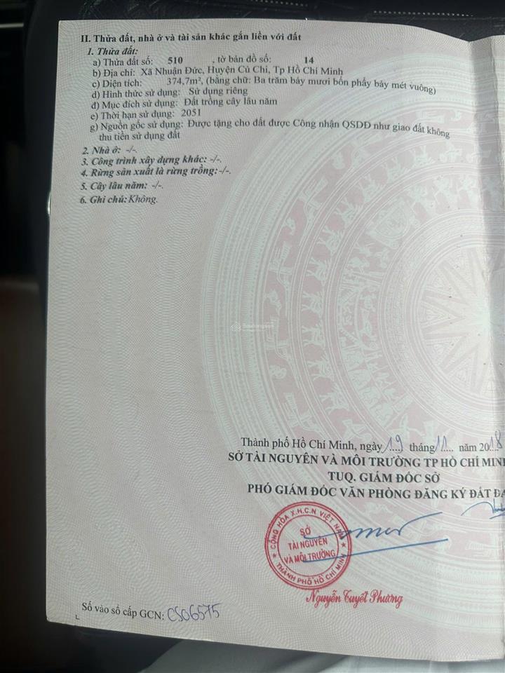 Siêu phẩm củ chi 3812m2 nguyễn thị dòn  có 823m2 thổ cư  bank cho vay 13 tỷ!