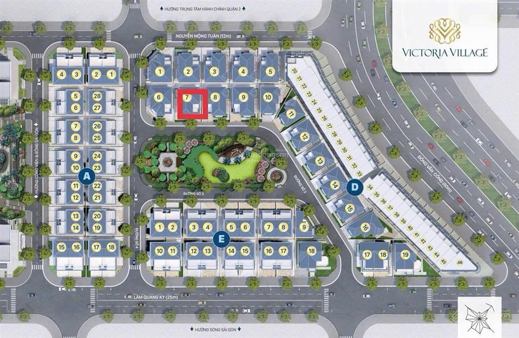 Biệt thư đơn lập view công viên đẹp nhất khu compound victoria thạnh mỹ lợi q2 15x20m(300m2) 65 tỷ