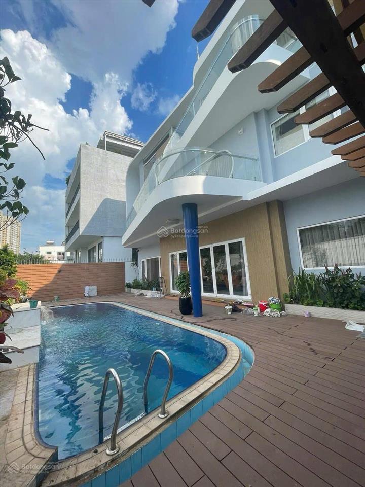 Biệt thự trực diện sông 153/ nguyễn văn hưởng thảo điền dt400m2 3 tầng thiết kế hiện đại 135 tỷ tl