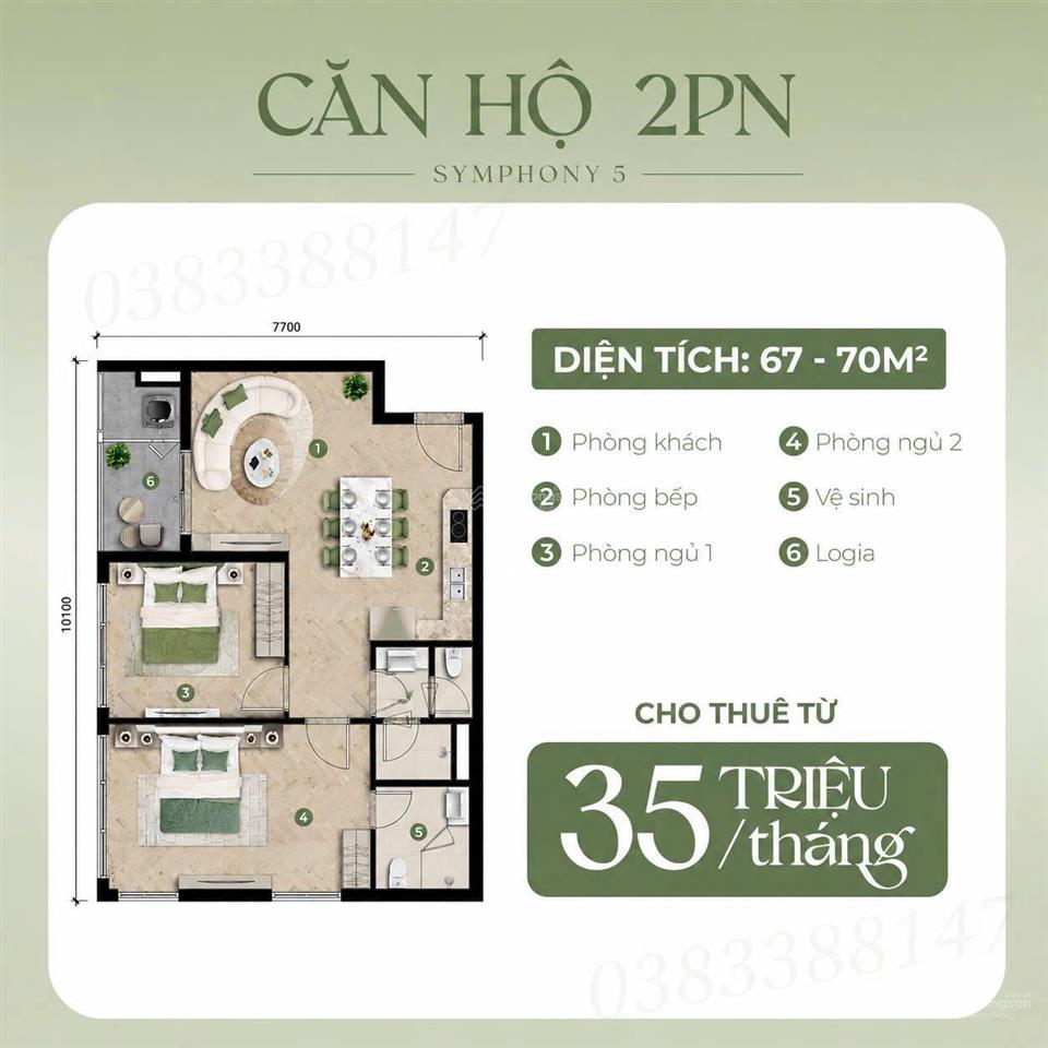Chỉ từ 500 triệu sở hữu căn hộ symphony ngay sông  view pháo hoa diff, dòng tiền 20  30tr/th
