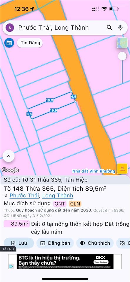 Bán 90m2 (4,5x 20) nhà mới tân hiệp  long thành  ngay trung tâm  cách chợ 150m