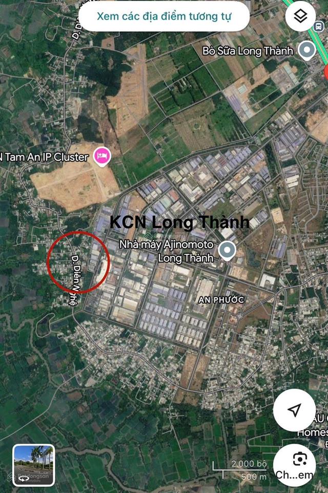 Cần bán ~1000m2 tam an  cạnh kcn long thành  100m2 thổ cư  ngang 31m