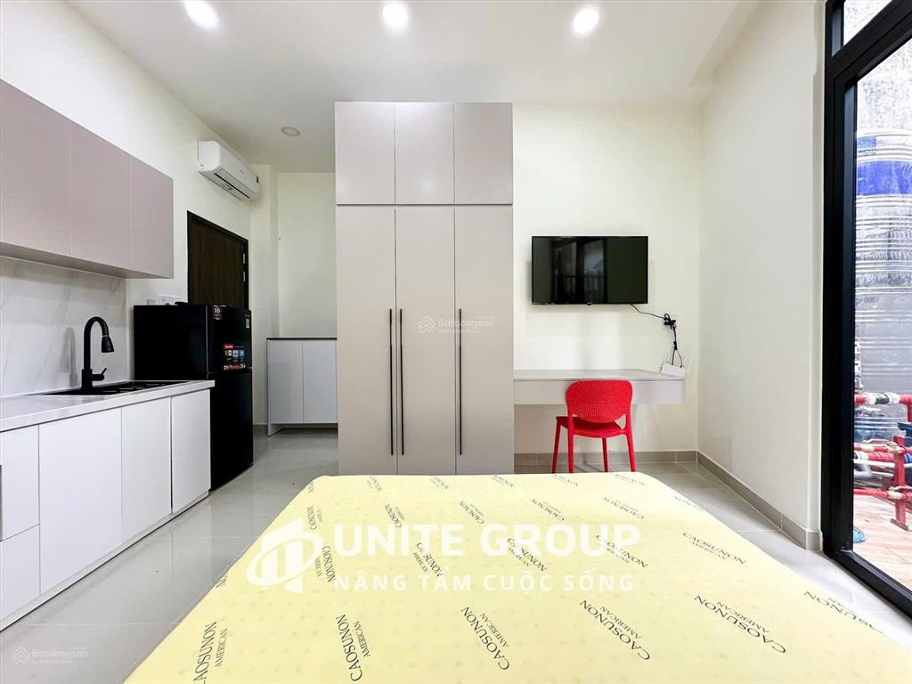 Cho thuê studio ban công quận 8  máy giặt riêng, full nội thất