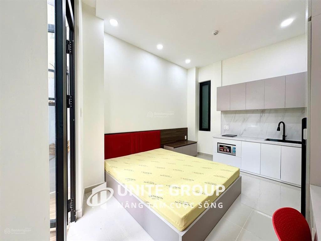 Cho thuê studio ban công quận 8  máy giặt riêng, full nội thất