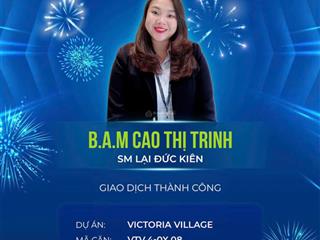 Căn 2pn hướng đẹp giá tốt nhất dự án victoria village
