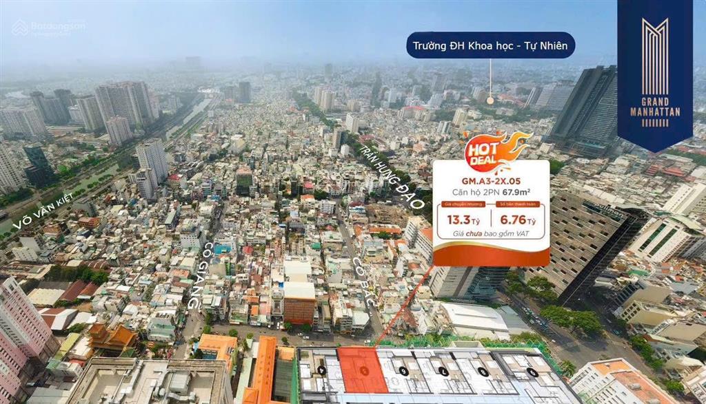 Cần bán gấp căn 2pn grand manhattan giá tốt nhất quận 1, tốt nhất dự án