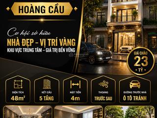Pl hoàng cầu  trần quang diệu, ngõ thông, ô tô tránh, sổ vuông đẹp ssgd