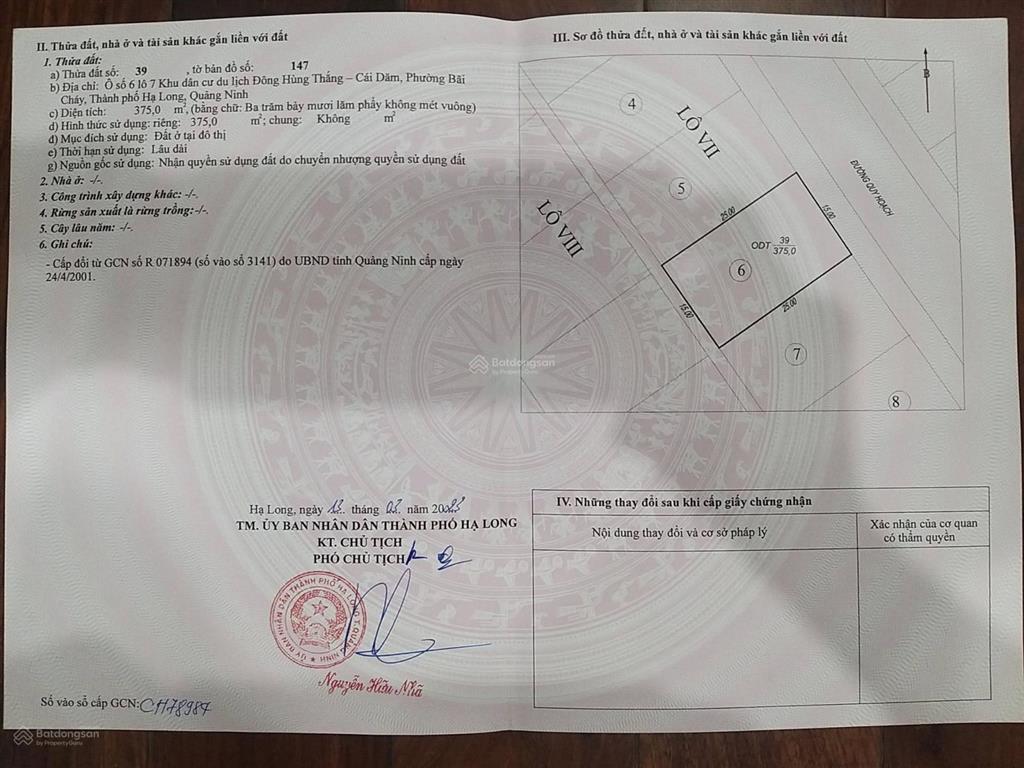 Duy nhất ô đất biệt thự trung tâm bãi cháy giá rẻ nhất để đầu tư