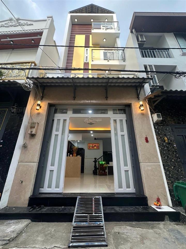 Nhà mới sát chợ gò xoài 34m 4 tầng btct hxh 3pn giá 4.48 tỷ