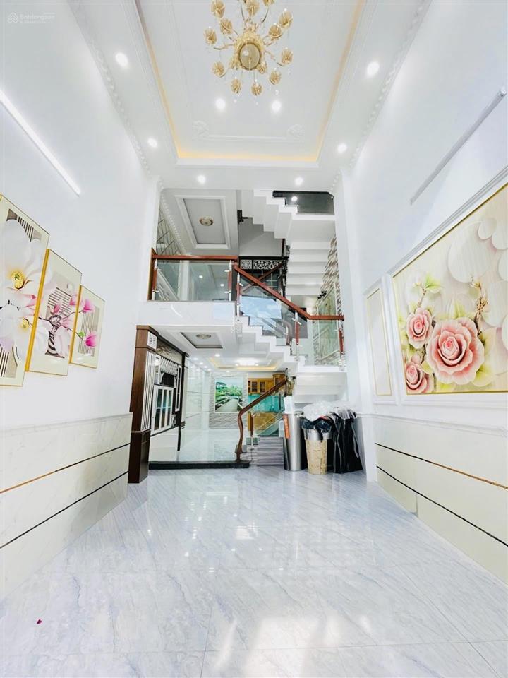 Bán nhà lâm thị hố quận 12  nhà mới 4 tầng  hẻm xe tải 6m  khu cao cấp  sát hiệp thành city