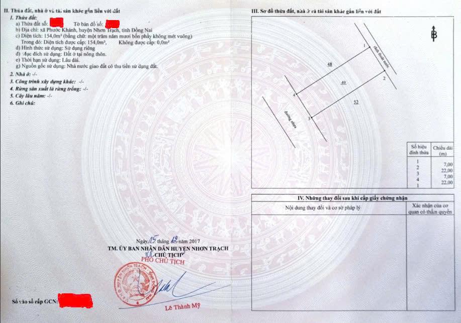 Bán đất nền khu tdc phước khánh, nhơn trạch, đồng nai thổ cư toàn bộ