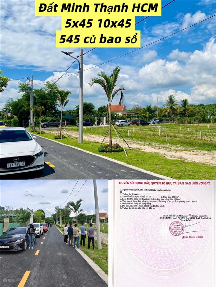 Đất minh thạnh tphcm chỉ 200tr sở hữu ngay