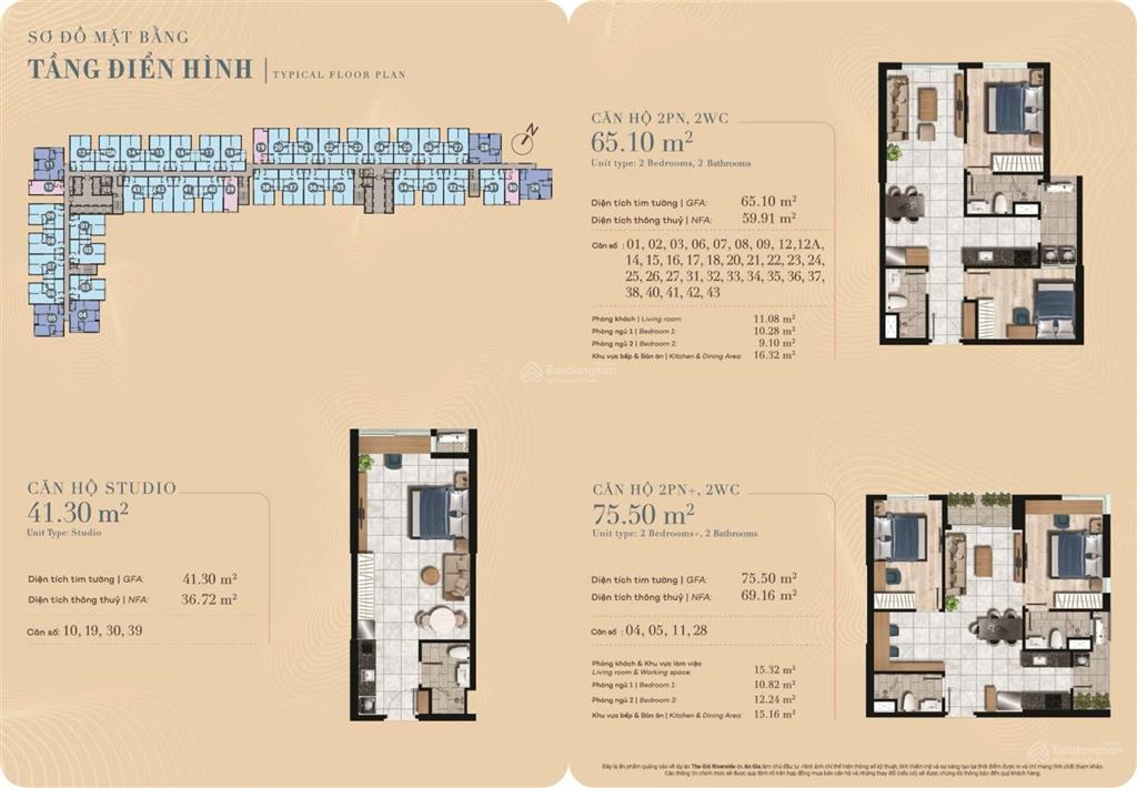 Bán căn hộ chung cư tại the gió riverside, 3,165 tỷ, 65m2, 2pn, 2wc, giá siêu hời
