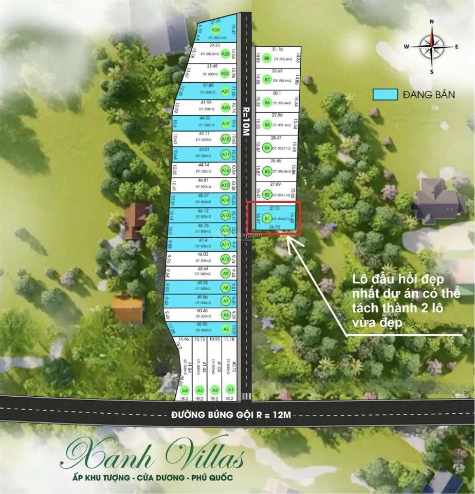 Bán đất view núi đẹp, đường 5m cách búng gội 50m, 494.5m2 full thổ cư, ngang 16.5m xây villa 4.2tỷ