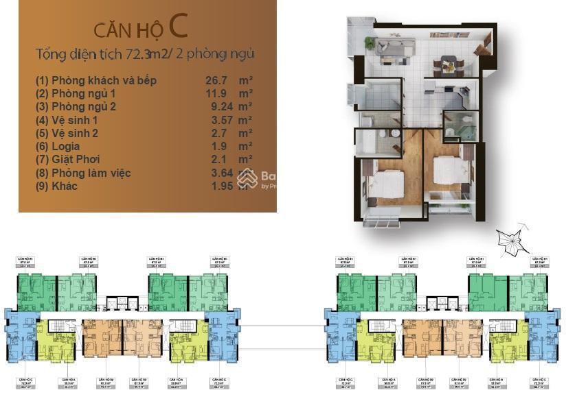 Căn hộ terra mia 68m2 view sông & thành phố giá 3 tỷ 550, có sổ hồng, 0933 003 *** xem nhà