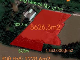 Bán lô đất thổ phân lô mặt tiền đê bao giá 7,5 tỷ