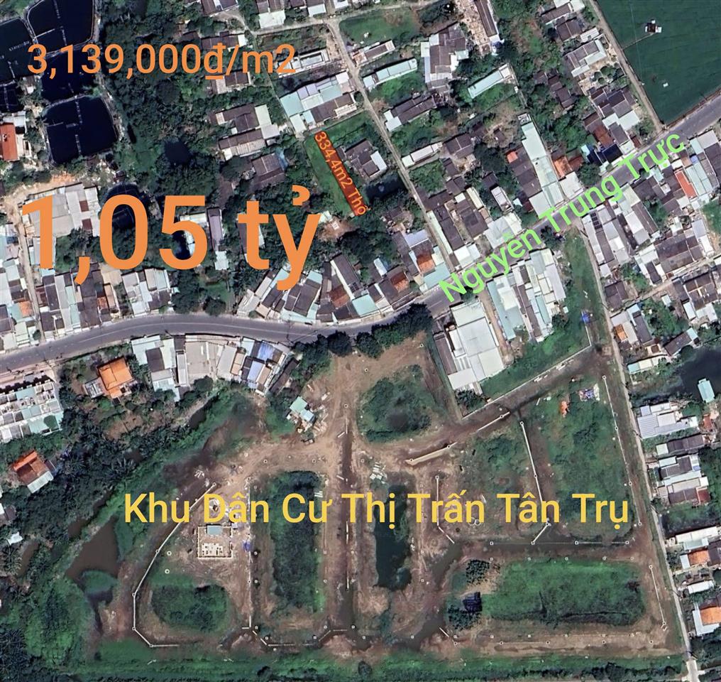 Bán lô đất thổ trung tâm xã Tân Trụ giá đầu tư 1,05 tỷ