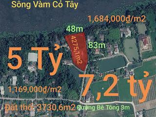 Bán lô đất thổ lúa làm nhà vườn xã Thuận Mỹ giá 7,2 tỷ còn 5 Tỷ