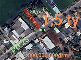 Bán đất xã Vàm Cỏ mặt tiền đường DH25 giá 1,5 tỷ