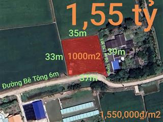 Bán lô đất lúa chuyển thổ đường bê tông 6m giá 1,55 tỷ