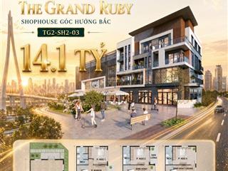 Bán shophouse căn góc siêu đẹp tại the greenery 2 hải phòng, 14,1 tỷ, 124m2, 6pn + 3wc