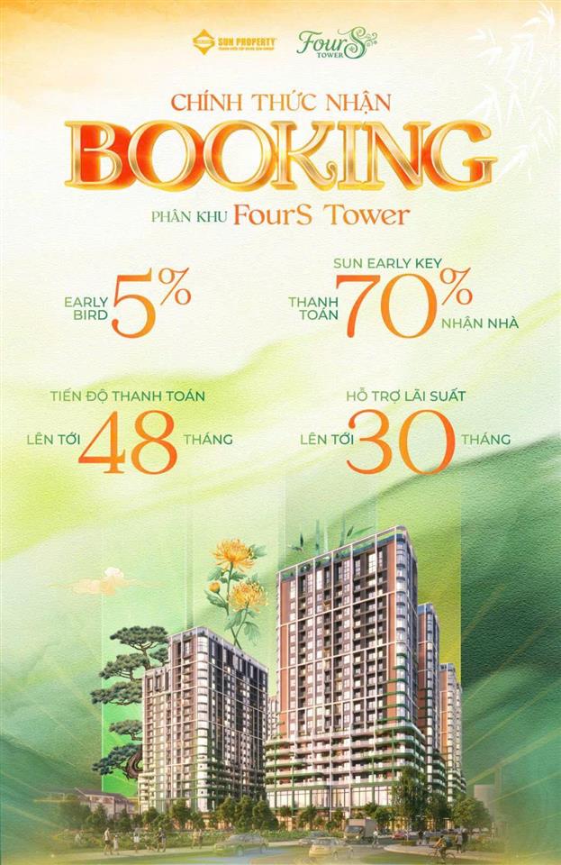 Hàng độc quyền đợt 1 căn hộ biển fours tower, giảm ngay 5% khi booking đặt chỗ sớm