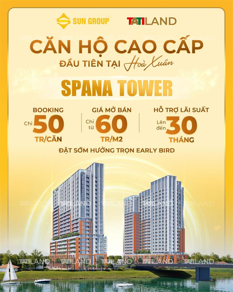 Chỉ 650 triệu sở hữu căn hộ tầng cao view sông, pháo hoa, nh hỗ trợ 70%, 0% ls 30 tháng, ck 20%