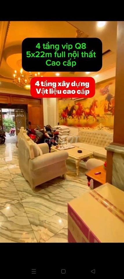 nhà KDC phú lợi phường 7 quận 8 DT 5m x 22m trệt 3 lầu 