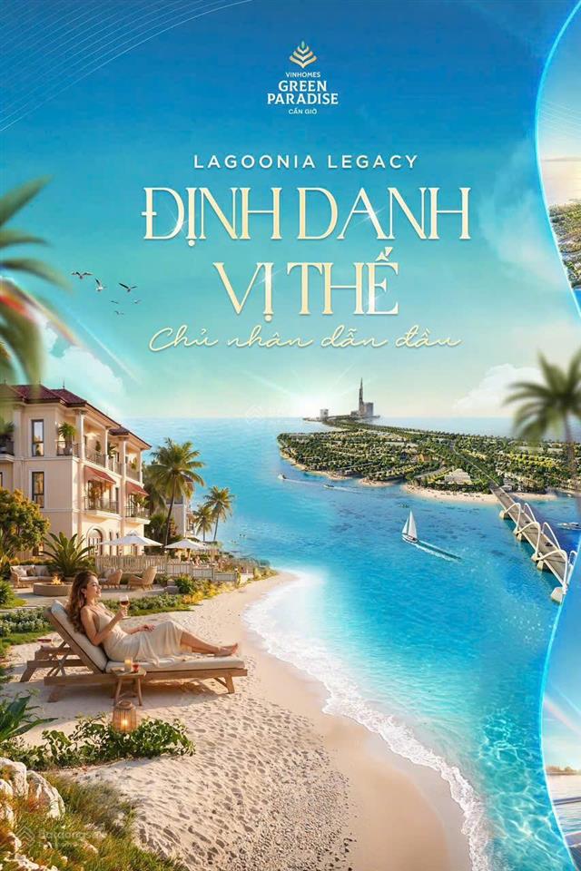 Hot, biệt thự đơn lập, căn góc, 3 mặt tiền, view biển sau nhà, vinhomes green paradise, cần giờ.
