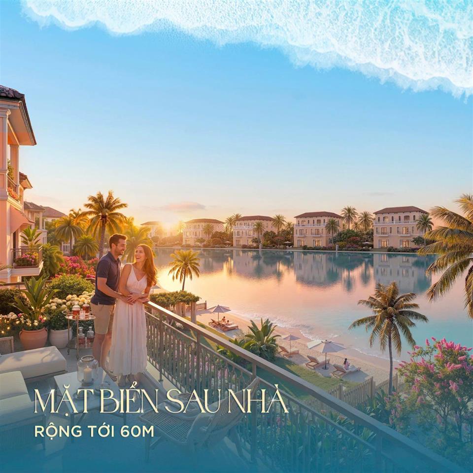 Hot hot biệt thự đơn lập góc, 2 mặt tiền, sở hữu bãi biển riêng sau nhà. giá cực tốt 30tỷ/căn.