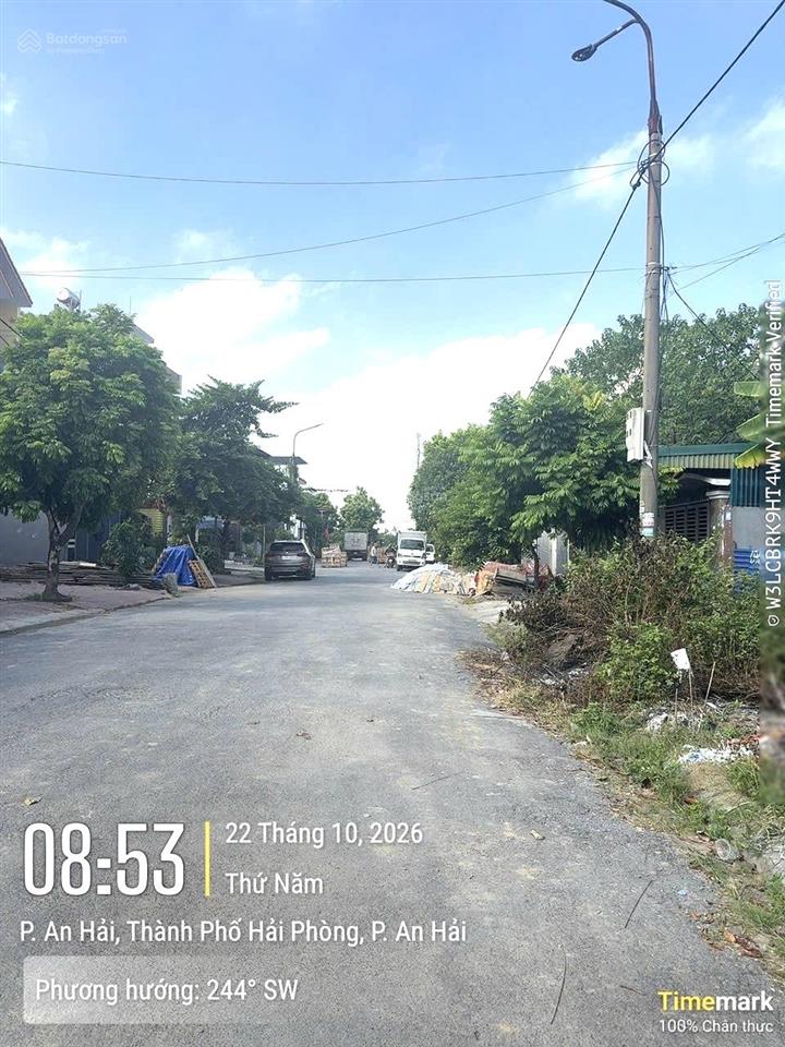 Bán đất 100,5m2 trục chính chung cư hoàng mai an hải phòng