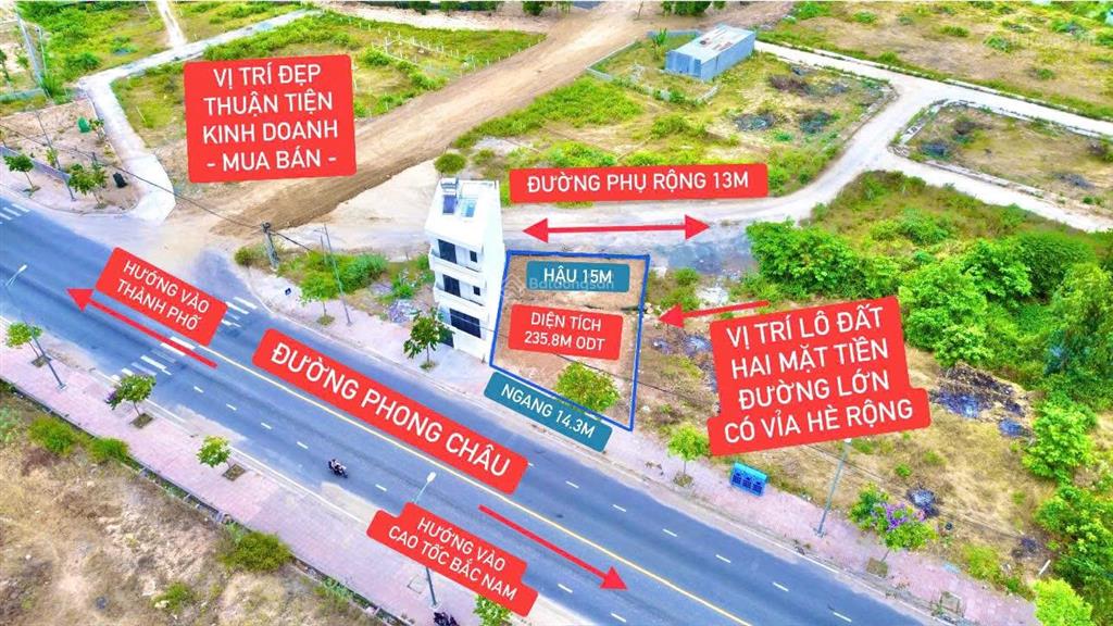 Bán đất mặt tiền đường phong châu full thổ
