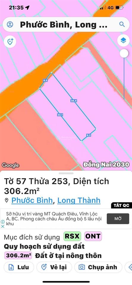 Bán gấp lô đất phước bình  long thành  vị trí ngay vòng xoay cao tốc