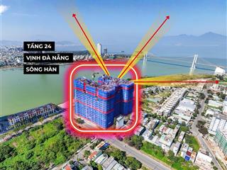 Căn 1pn tầng 24  50m2  sông hàn & vịnh đà nẵng 3.5 tỷ  dự án peninsula da nang  cho thuê 20tr/t