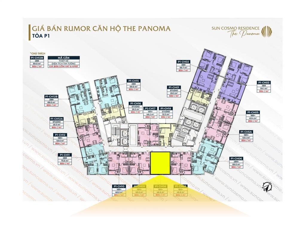 Bán gấp căn 1pn+ 50m2  view sông hàn & pháo hoa  tầng 12a  vào ở ngay / dt cho thuê 20 triệu