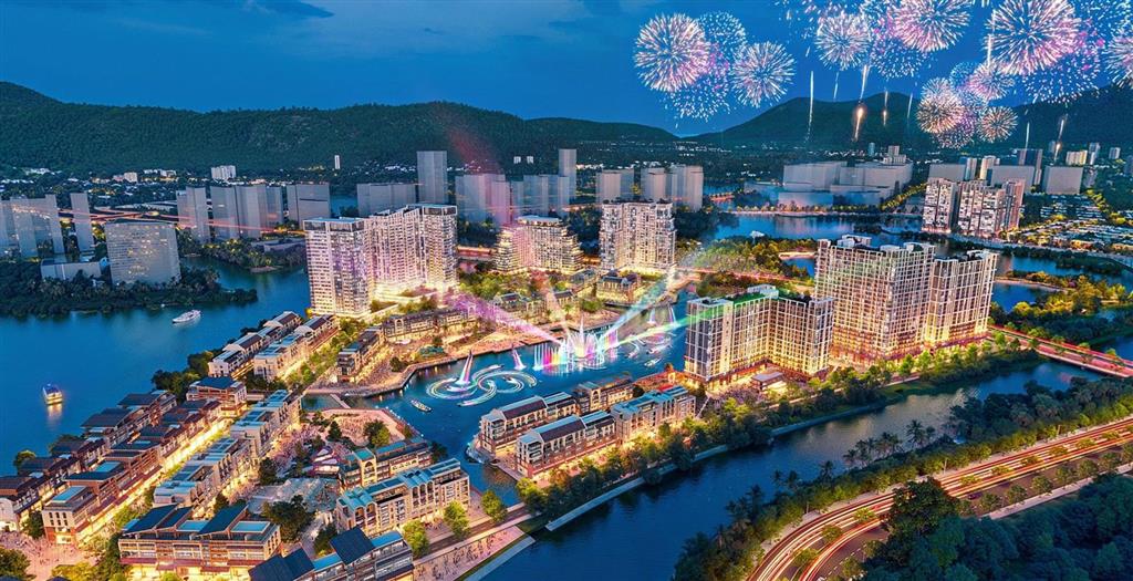 Bán căn hộ studio trọn view vip sân khấu nước và pháo hoa, dt 49,5m2, giá f0 2,1 tỷ