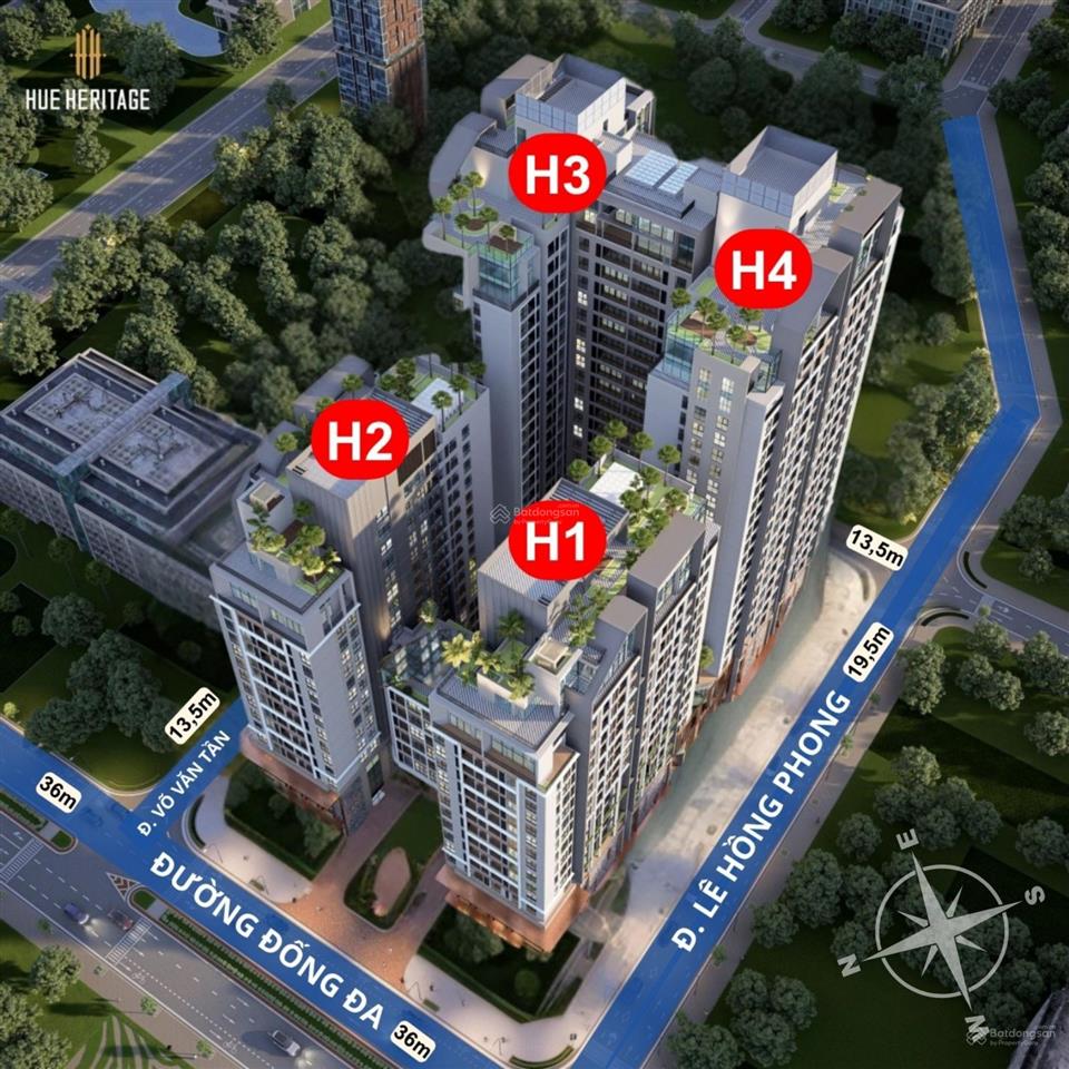 Căn hộ cao cấp hue heritage, dòng tiền cho thuê  3pn, 2pn ngay ngã 6 trung tâm, đối diện vincom