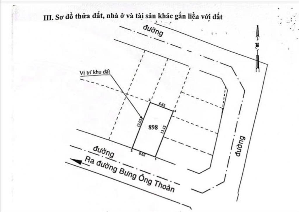 Mua đất tặng nhà cấp 4 bưng ông thoàn