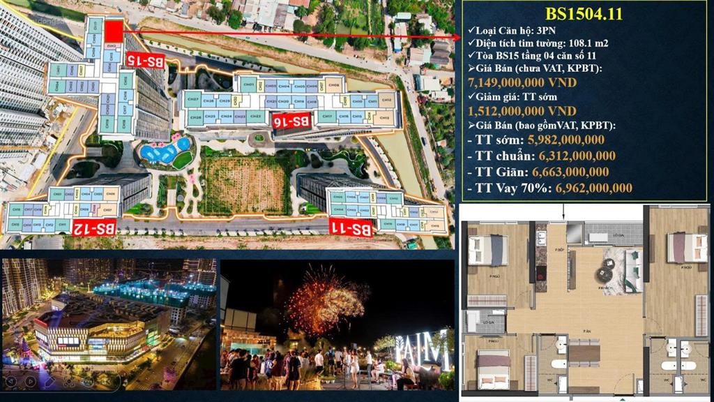 Vinhomes grand park, bs15  3pn +, giá cđt