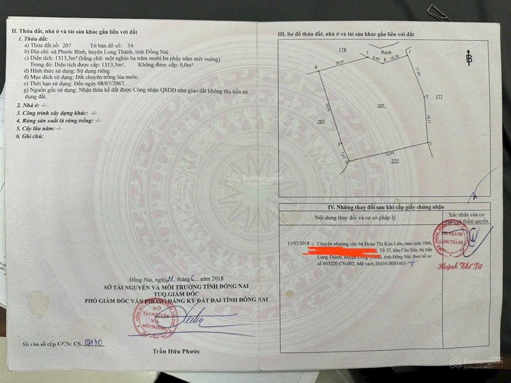 Bán đất xã phước thái  tiềm năng đầu tư sinh lời cao